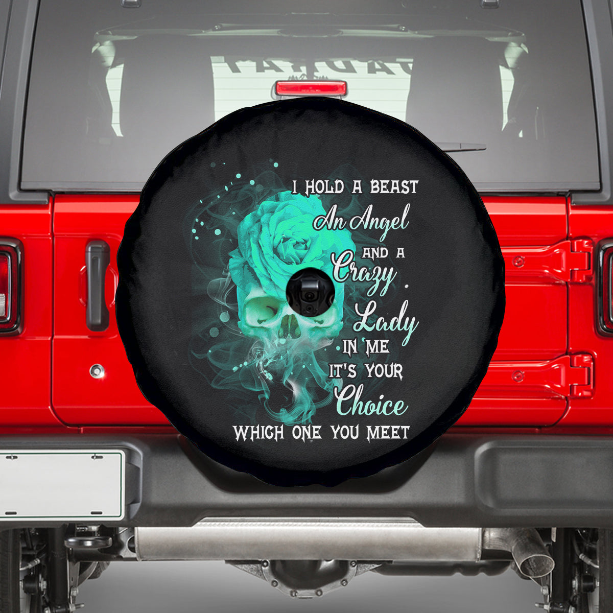I Hold A Beast An Angel Crazy Lady In Me Spare Tire Cover - Wonder Print Shop