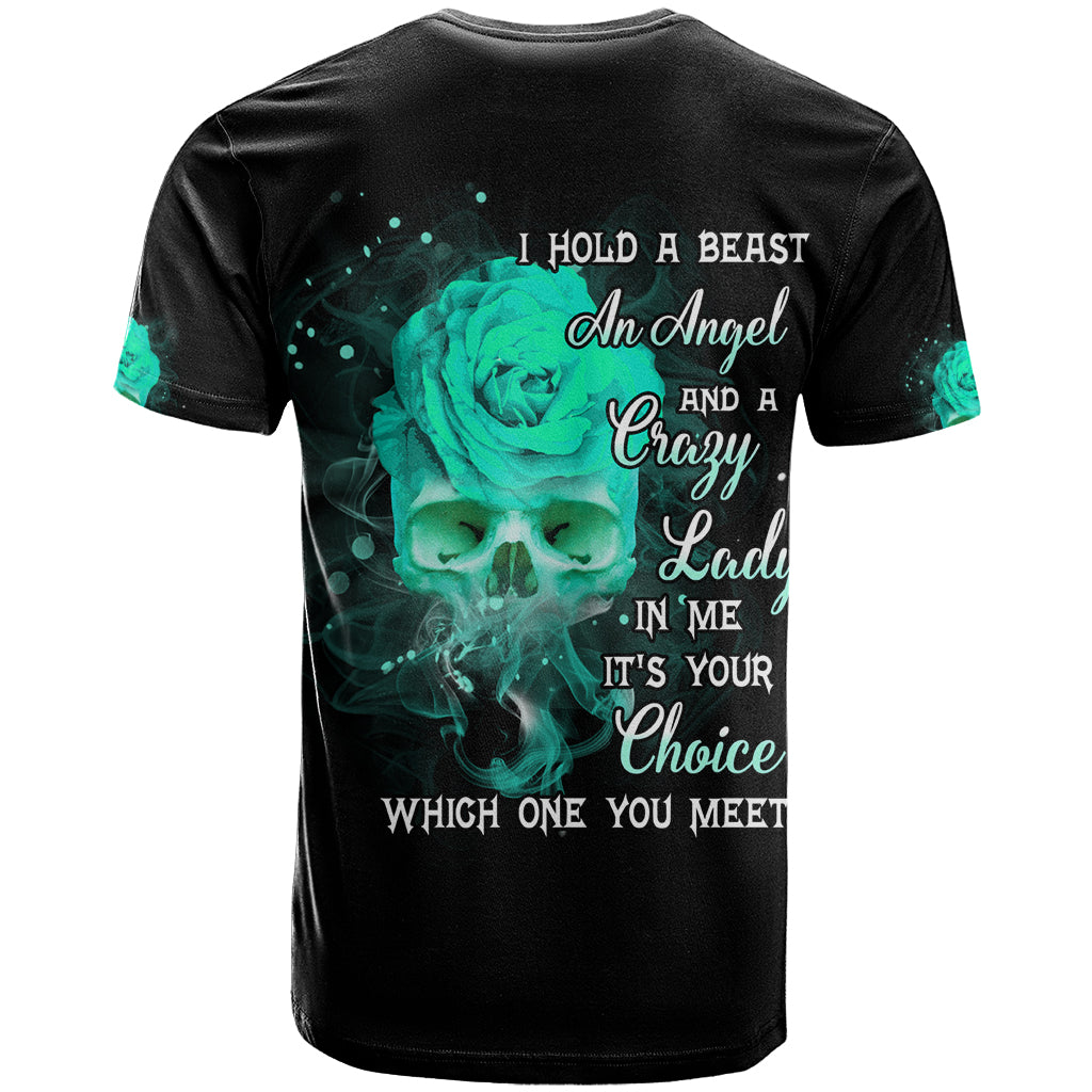 I Hold A Beast An Angel Crazy Lady In Me T Shirt - Wonder Print Shop
