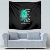 I Hold A Beast An Angel Crazy Lady In Me Tapestry - Wonder Print Shop