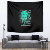 I Hold A Beast An Angel Crazy Lady In Me Tapestry - Wonder Print Shop