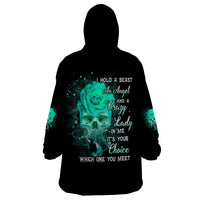 I Hold A Beast An Angel Crazy Lady In Me Wearable Blanket Hoodie - Wonder Print Shop