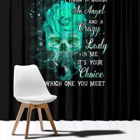 I Hold A Beast An Angel Crazy Lady In Me Window Curtain - Wonder Print Shop