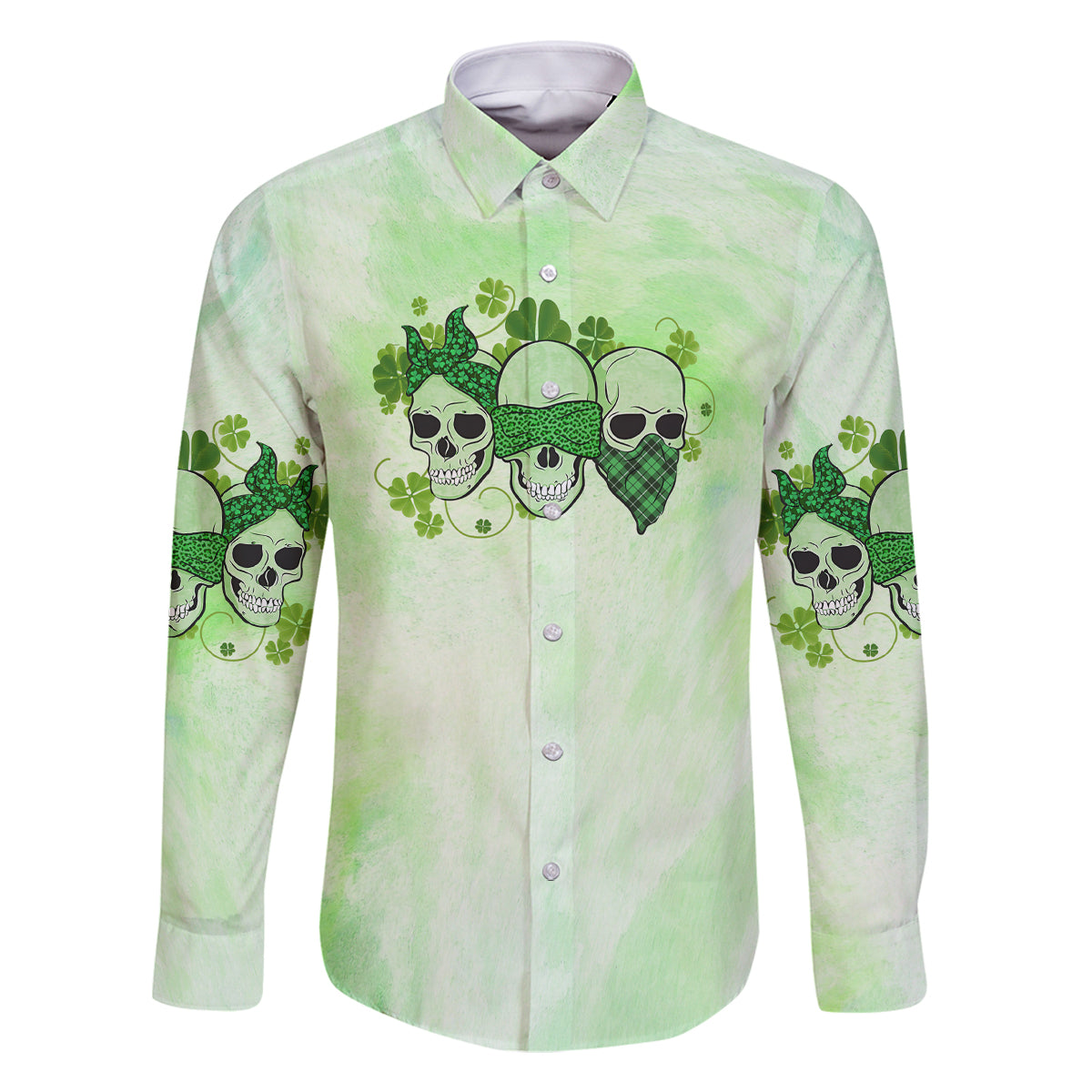Stuck Between Idk Idc And Idgaf Rose Skull Patrick's Day Family Matching Long Sleeve Bodycon Dress and Hawaiian Shirt - Wonder Print Shop
