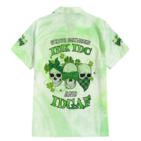 Stuck Between Idk Idc And Idgaf Rose Skull Patrick's Day Family Matching Mermaid Dress and Hawaiian Shirt - Wonder Print Shop