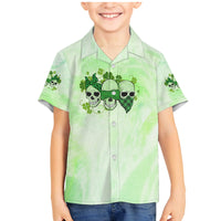 Stuck Between Idk Idc And Idgaf Rose Skull Patrick's Day Family Matching Mermaid Dress and Hawaiian Shirt - Wonder Print Shop