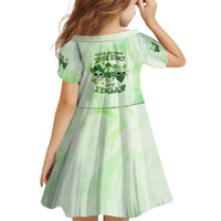 Stuck Between Idk Idc And Idgaf Rose Skull Patrick's Day Family Matching Off Shoulder Long Sleeve Dress and Hawaiian Shirt - Wonder Print Shop