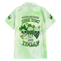 Stuck Between Idk Idc And Idgaf Rose Skull Patrick's Day Family Matching Off Shoulder Maxi Dress and Hawaiian Shirt - Wonder Print Shop