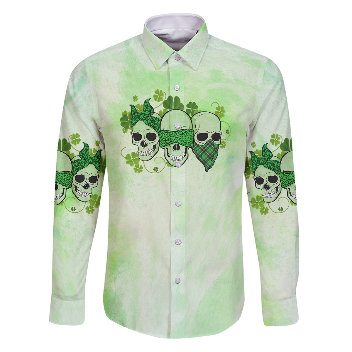 Stuck Between Idk Idc And Idgaf Rose Skull Patrick's Day Family Matching Puletasi Dress and Hawaiian Shirt - Wonder Print Shop