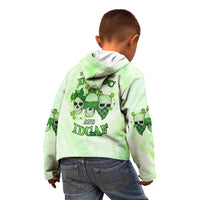 Stuck Between Idk Idc And Idgaf Rose Skull Patrick's Day Kid Hoodie - Wonder Print Shop