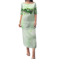 Stuck Between Idk Idc And Idgaf Rose Skull Patrick's Day Puletasi - Wonder Print Shop