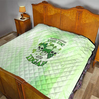 Stuck Between Idk Idc And Idgaf Rose Skull Patrick's Day Quilt - Wonder Print Shop