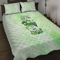 Stuck Between Idk Idc And Idgaf Rose Skull Patrick's Day Quilt Bed Set - Wonder Print Shop