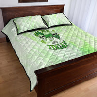 Stuck Between Idk Idc And Idgaf Rose Skull Patrick's Day Quilt Bed Set - Wonder Print Shop