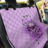 Yes I'm A B But Not Yours Purple Back Car Seat Cover - Wonder Print Shop