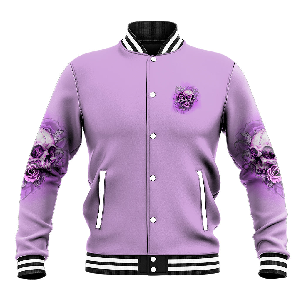 Yes I'm A B But Not Yours Purple Baseball Jacket - Wonder Print Shop