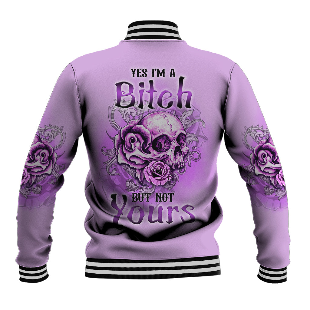 Yes I'm A B But Not Yours Purple Baseball Jacket - Wonder Print Shop