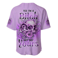 Yes I'm A B But Not Yours Purple Baseball Jersey - Wonder Print Shop