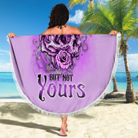 Yes I'm A B But Not Yours Purple Beach Blanket - Wonder Print Shop