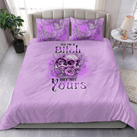 Yes I'm A B But Not Yours Purple Bedding Set - Wonder Print Shop