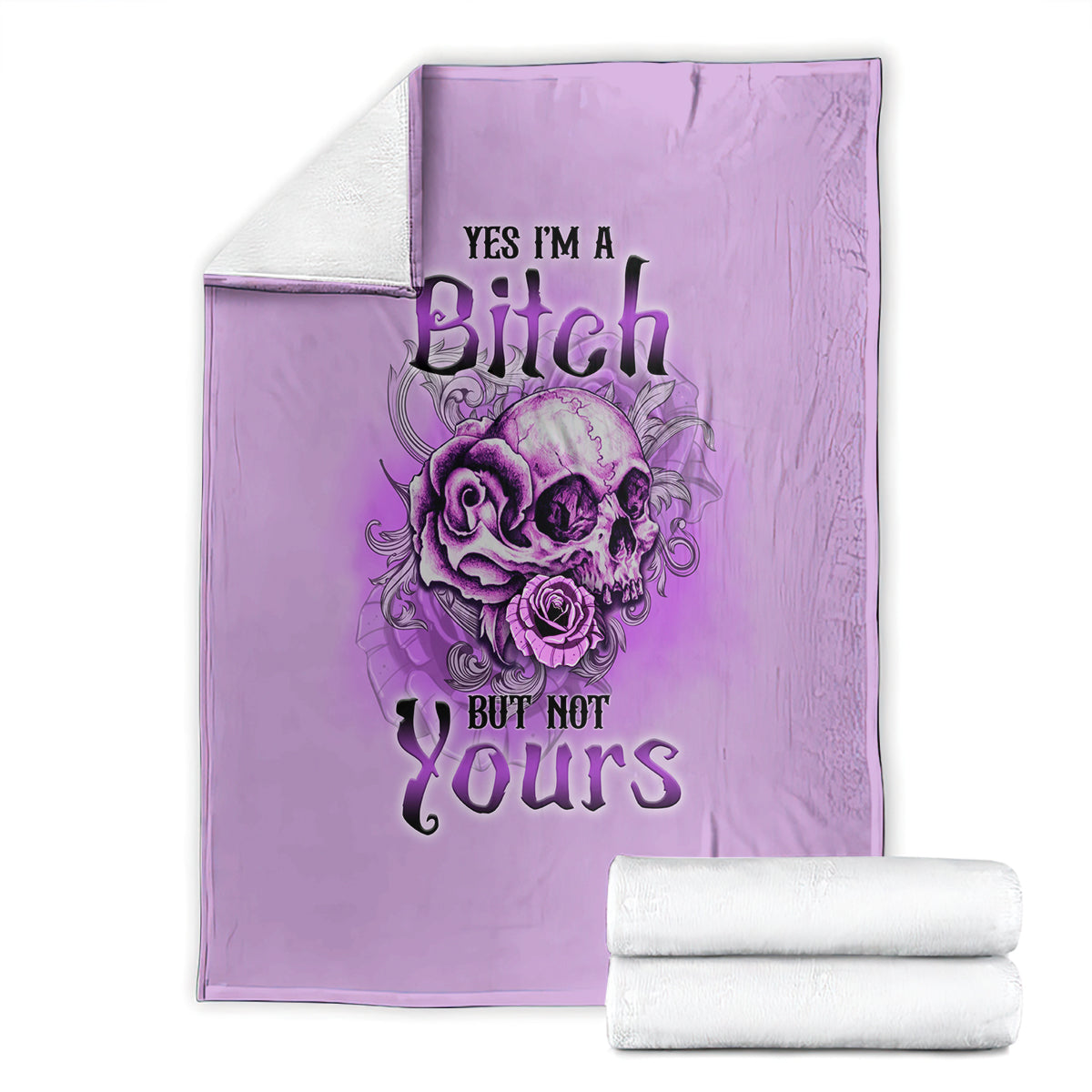 yes-im-a-b-but-not-yours-purple-blanket