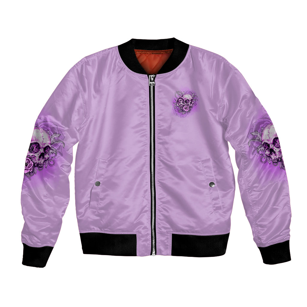 Yes I'm A B But Not Yours Purple Bomber Jacket - Wonder Print Shop
