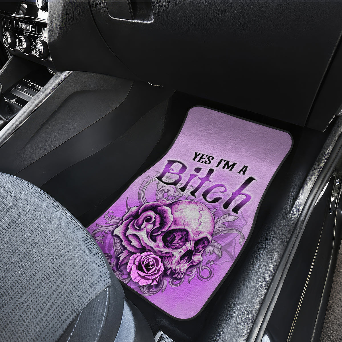 Yes I'm A B But Not Yours Purple Car Mats - Wonder Print Shop