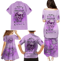 Yes I'm A B But Not Yours Purple Family Matching Puletasi Dress and Hawaiian Shirt - Wonder Print Shop