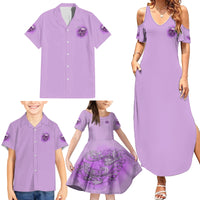 Yes I'm A B But Not Yours Purple Family Matching Summer Maxi Dress and Hawaiian Shirt - Wonder Print Shop