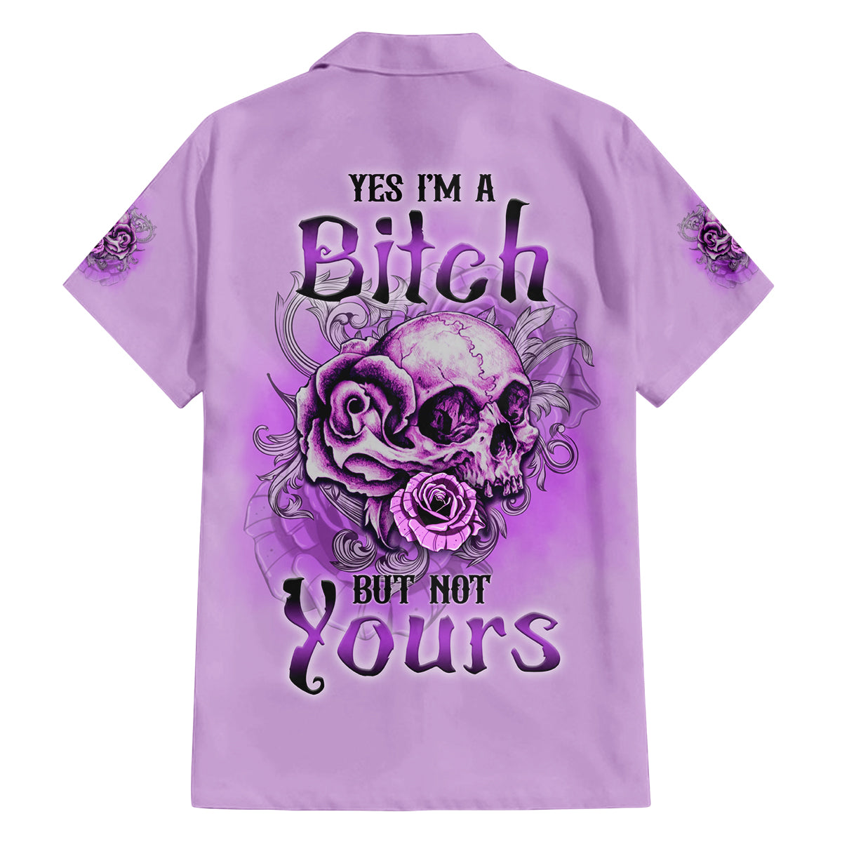 Yes I'm A B But Not Yours Purple Family Matching Tank Maxi Dress and Hawaiian Shirt - Wonder Print Shop
