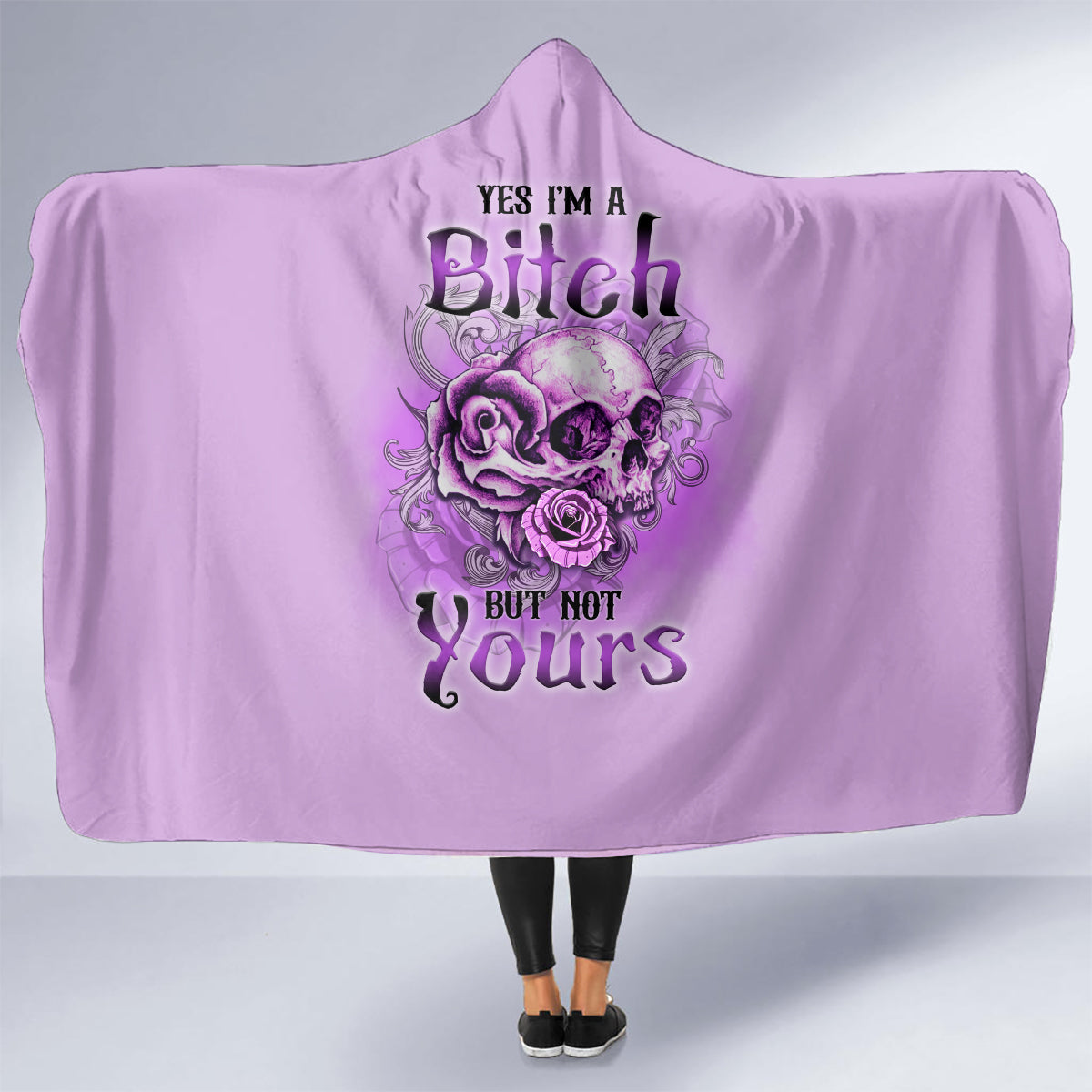 yes-im-a-b-but-not-yours-purple-hooded-blanket