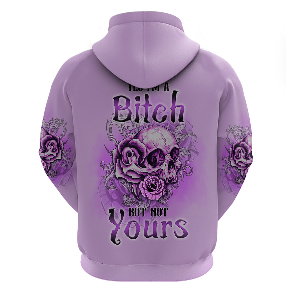 Yes I'm A B But Not Yours Purple Hoodie - Wonder Print Shop