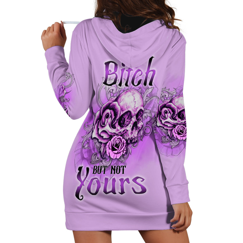 Yes I'm A B But Not Yours Purple Hoodie Dress - Wonder Print Shop