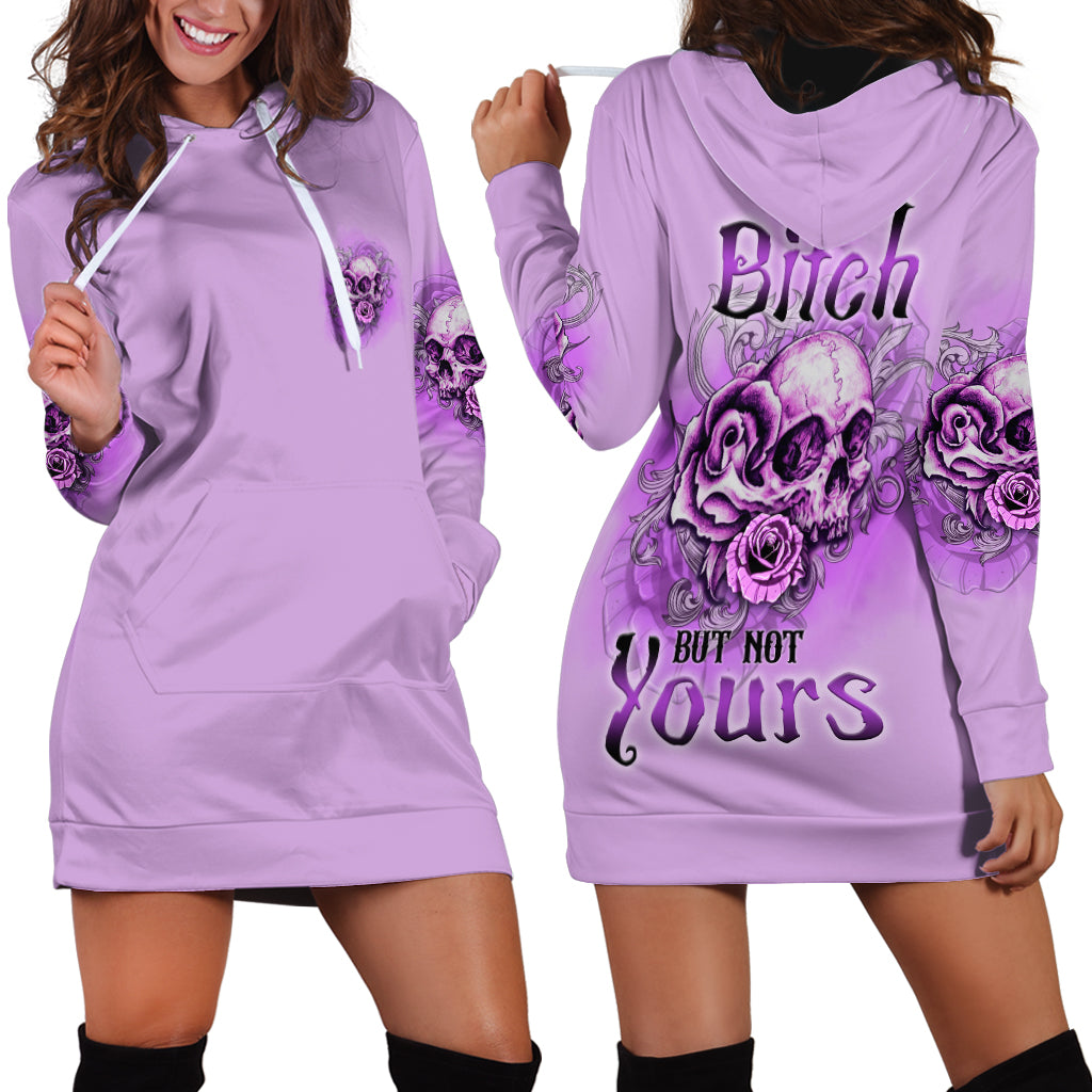 Yes I'm A B But Not Yours Purple Hoodie Dress - Wonder Print Shop
