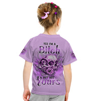 Yes I'm A B But Not Yours Purple Kid T Shirt - Wonder Print Shop