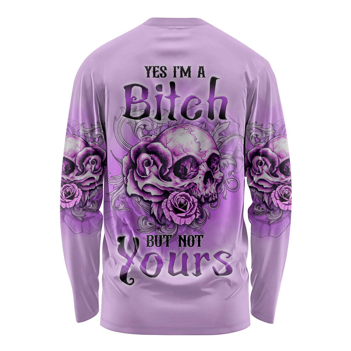 Yes I'm A B But Not Yours Purple Long Sleeve Shirt - Wonder Print Shop
