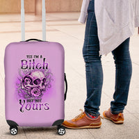 Yes I'm A B But Not Yours Purple Luggage Cover - Wonder Print Shop