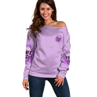 Yes I'm A B But Not Yours Purple Off Shoulder Sweater - Wonder Print Shop