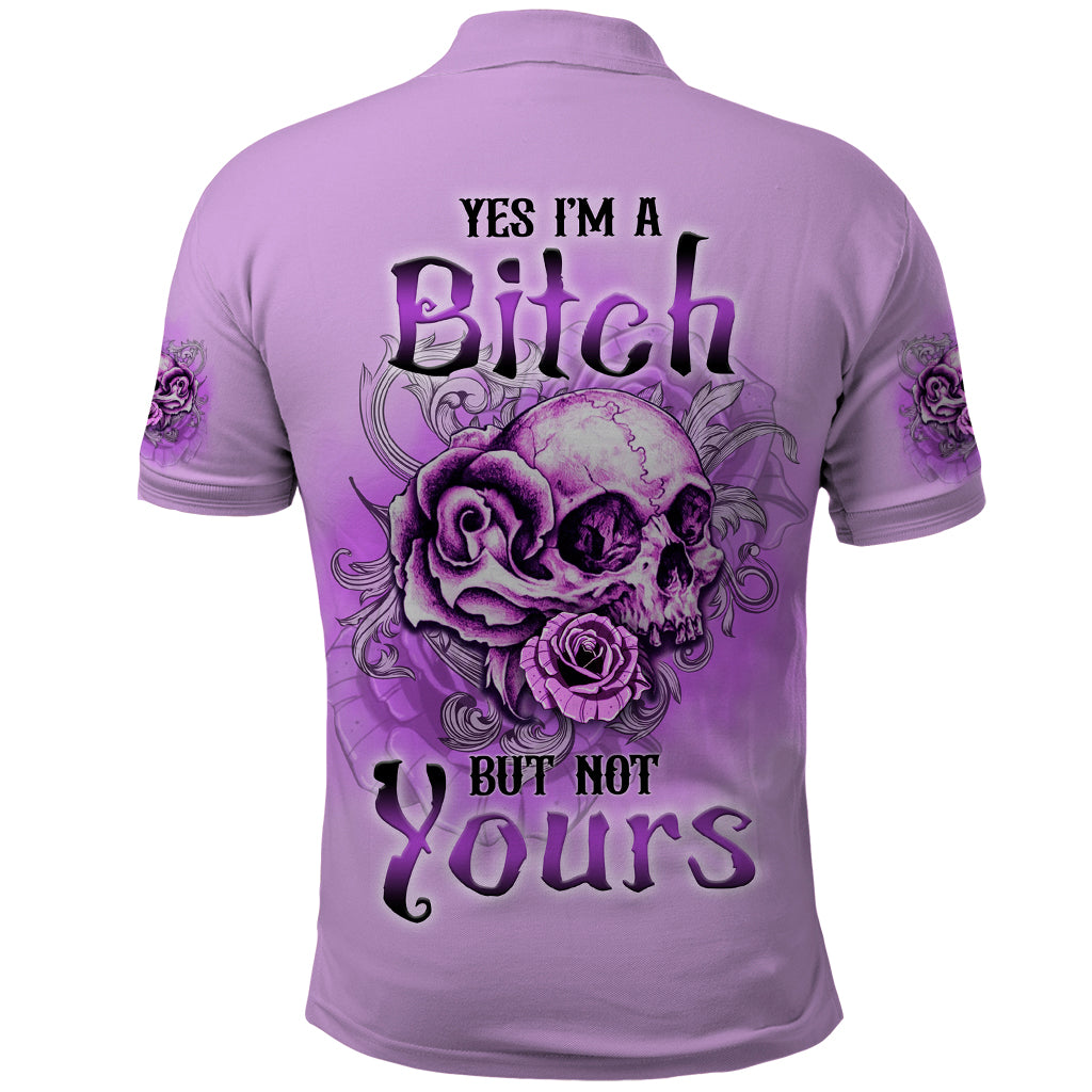 Yes I'm A B But Not Yours Purple Polo Shirt - Wonder Print Shop