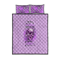 Yes I'm A B But Not Yours Purple Quilt Bed Set - Wonder Print Shop