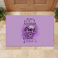 Yes I'm A B But Not Yours Purple Rubber Doormat - Wonder Print Shop