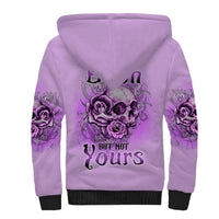 Yes I'm A B But Not Yours Purple Sherpa Hoodie - Wonder Print Shop