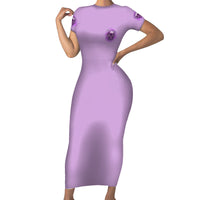 Yes I'm A B But Not Yours Purple Short Sleeve Bodycon Dress - Wonder Print Shop