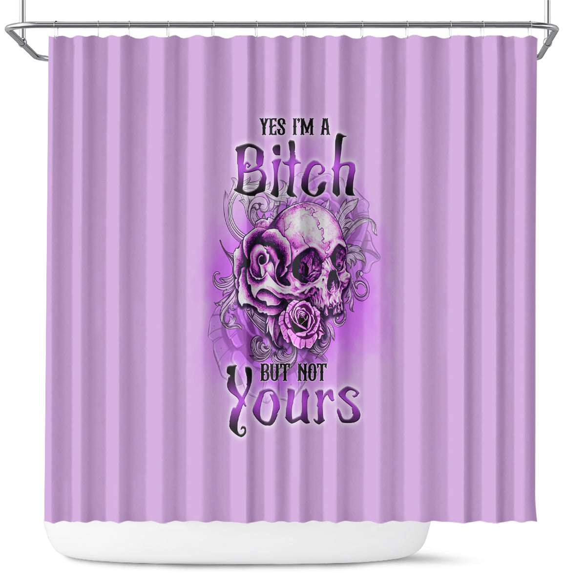 yes-im-a-b-but-not-yours-purple-shower-curtain