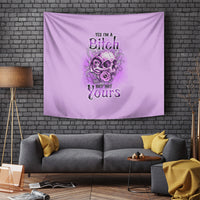 Yes I'm A B But Not Yours Purple Tapestry - Wonder Print Shop