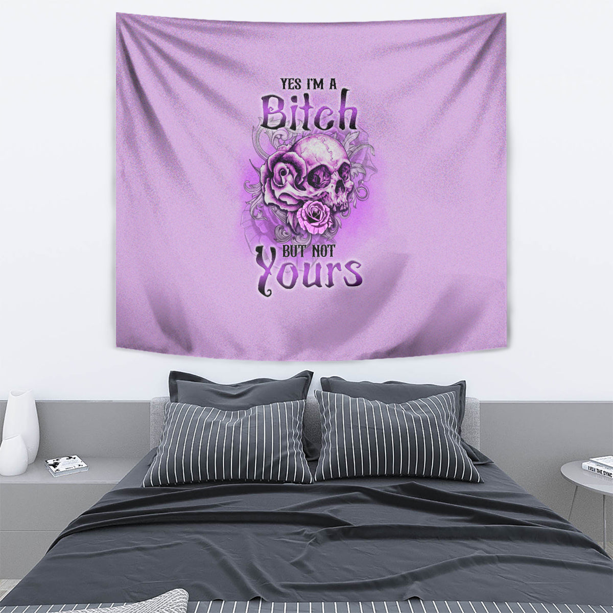 Yes I'm A B But Not Yours Purple Tapestry - Wonder Print Shop