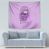 Yes I'm A B But Not Yours Purple Tapestry - Wonder Print Shop