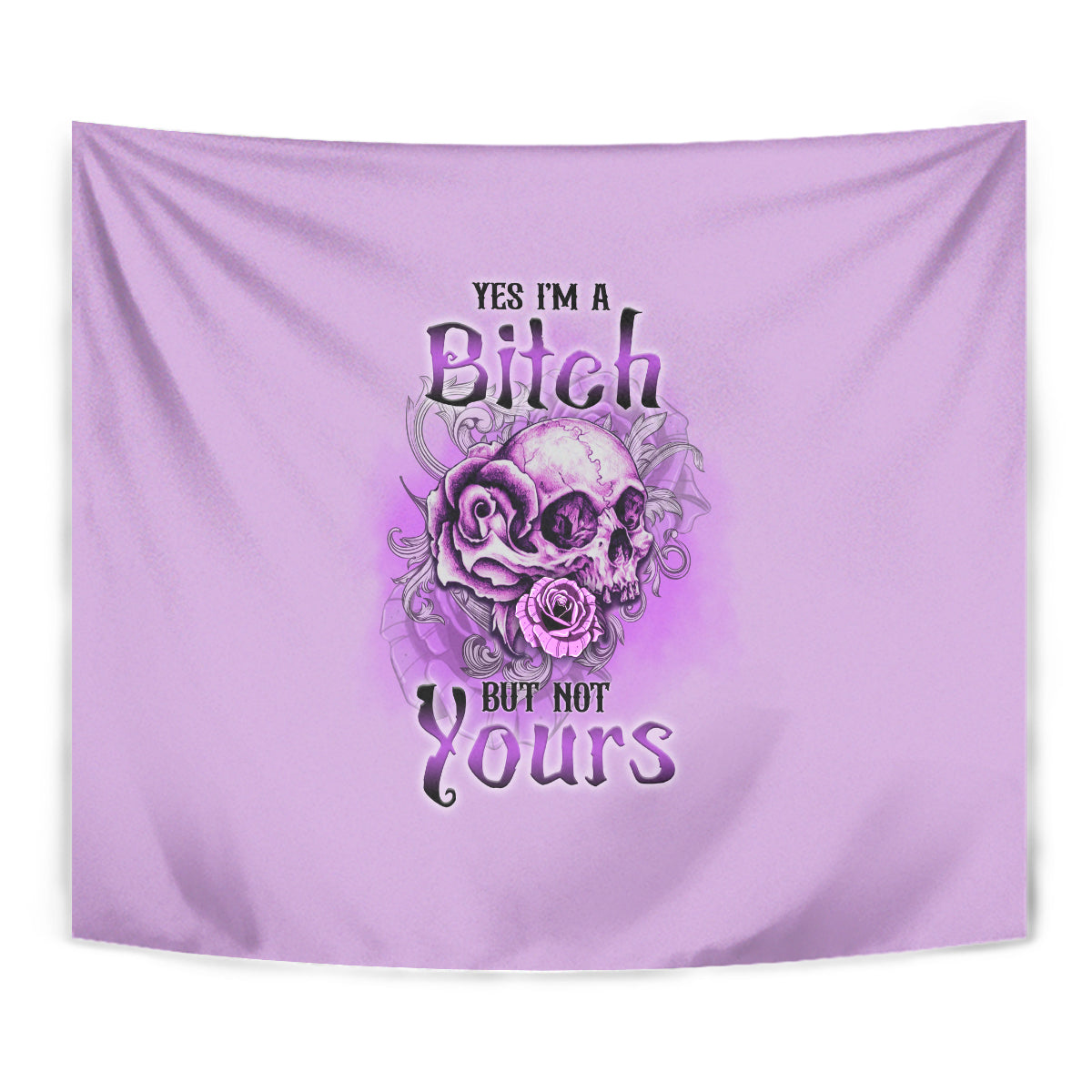 Yes I'm A B But Not Yours Purple Tapestry - Wonder Print Shop