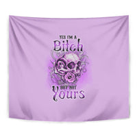 Yes I'm A B But Not Yours Purple Tapestry - Wonder Print Shop