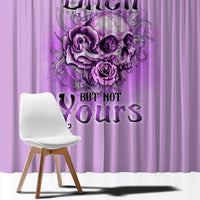 Yes I'm A B But Not Yours Purple Window Curtain - Wonder Print Shop