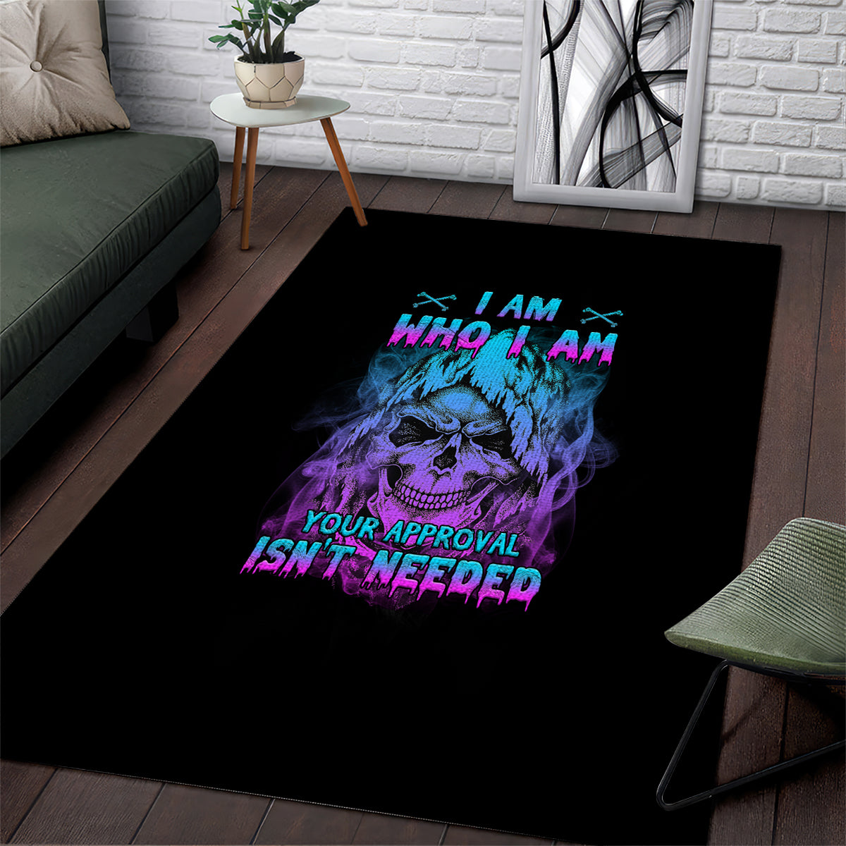 I Am Who I Am Your Approval Isn't Needed Area Rug - Wonder Print Shop